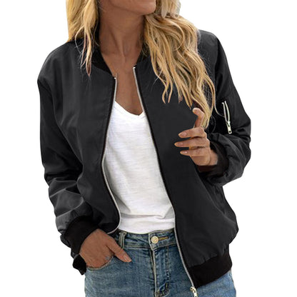 Women’s bomber jacket – lightweight polyester, soft lining