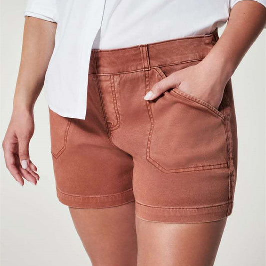 Women’s breathable high-waist cotton-linen shorts – relaxed summer look


