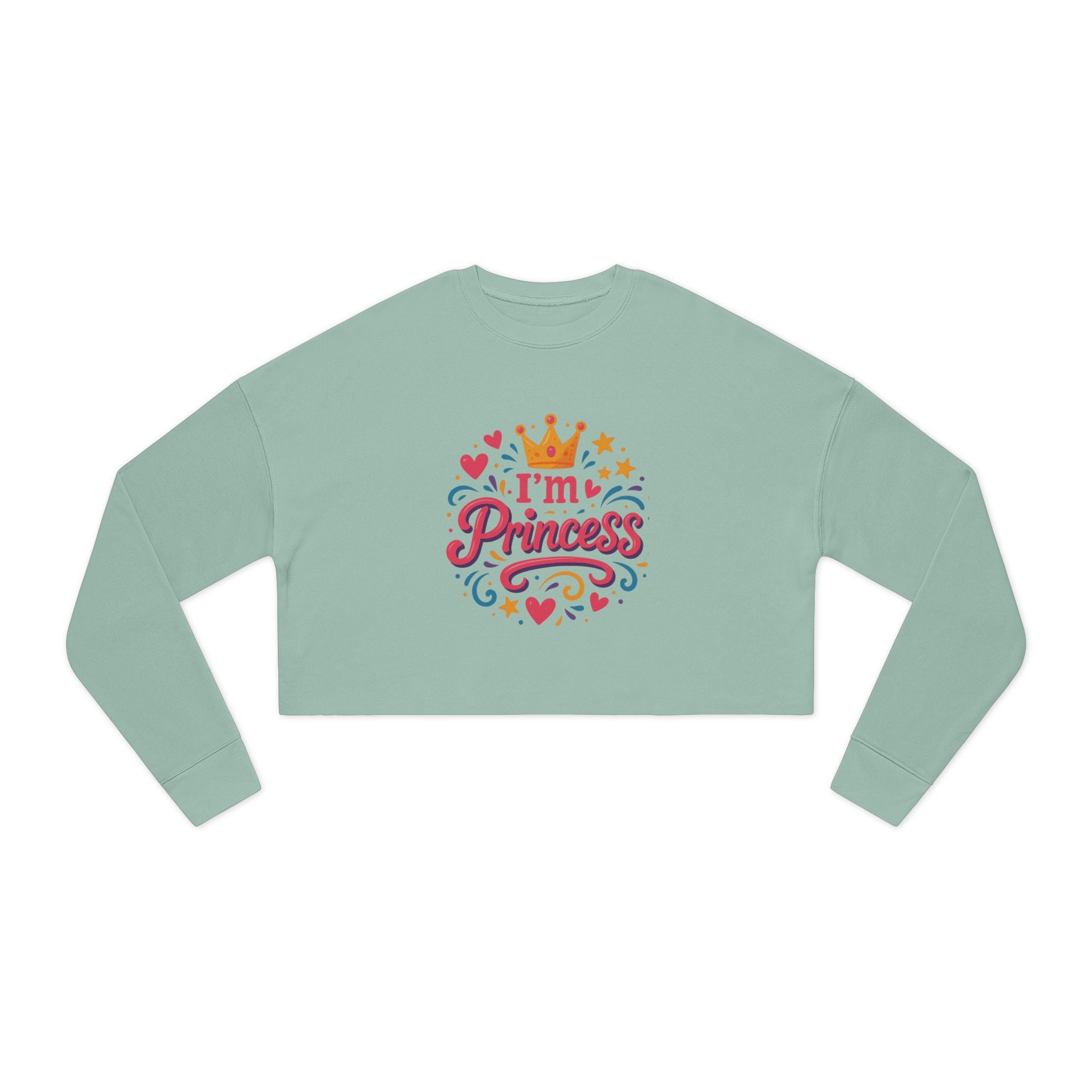 Casual-luxe cropped sweatshirt showcased at a stylish at-home gathering

