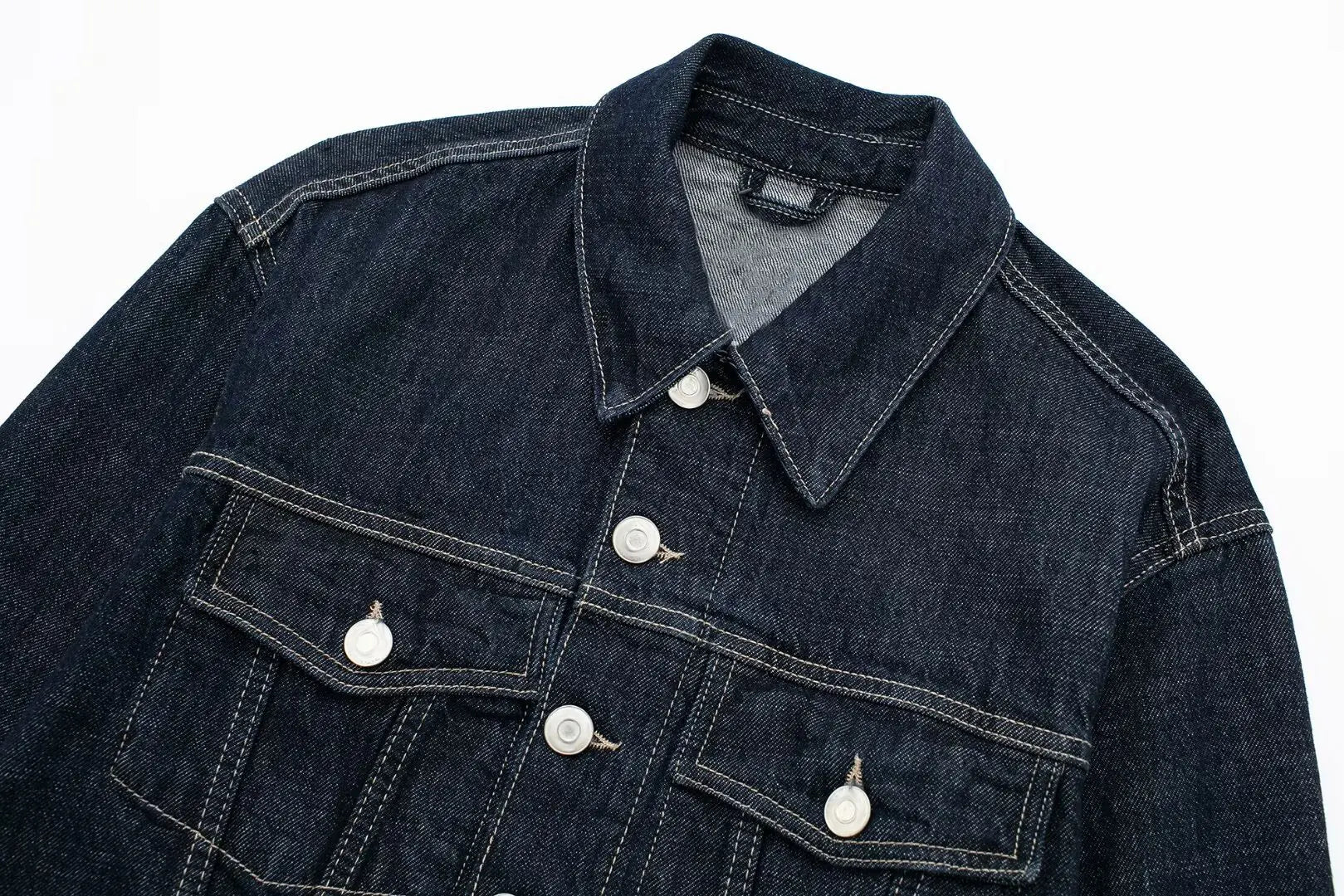 Women’s denim jacket – XS–L size try-on, regular fit