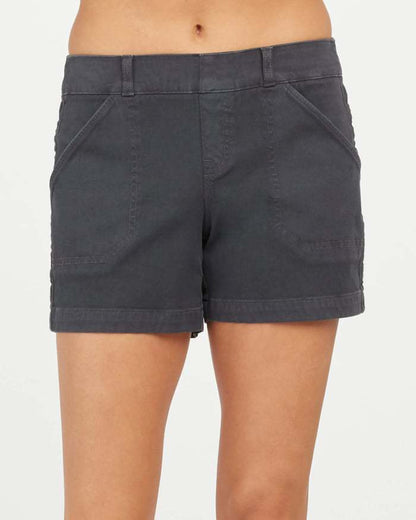 Women’s high-waist cotton-linen shorts – versatile mid-thigh cut with stretch


