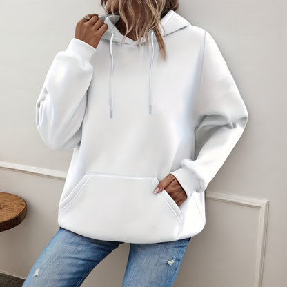 Women’s loose casual hoodie with jeans – easy pairing