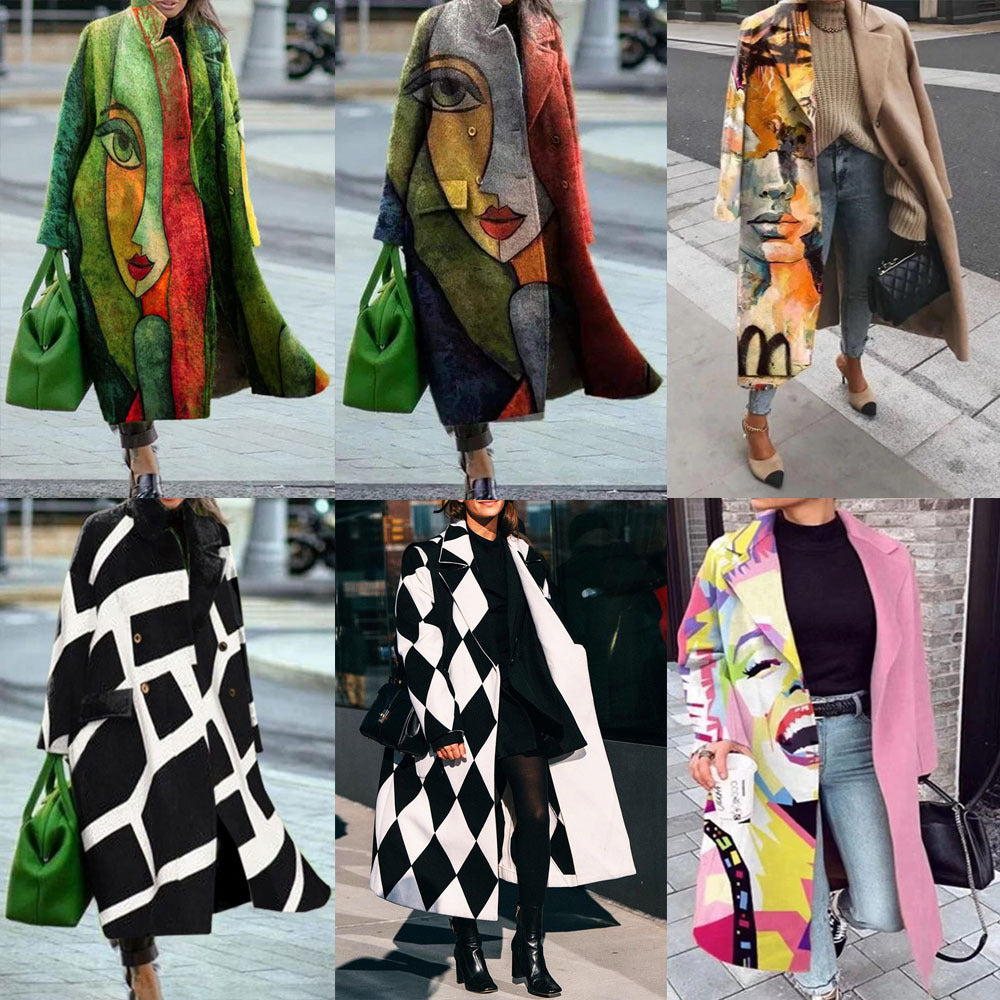 Women’s plaid coat – inclusive sizes S–5XL with relaxed, easy layering