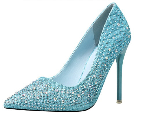 Women’s stiletto heels – soft pink pointed toe, date-night ready