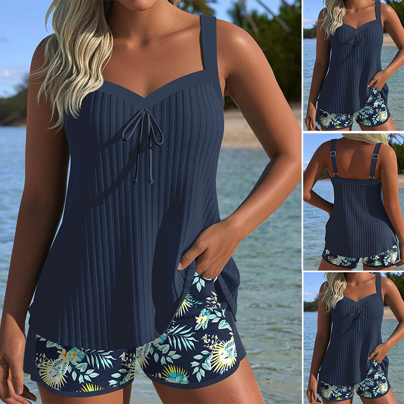 Women’s swimsuit with shorts – beach-ready set, easy movement