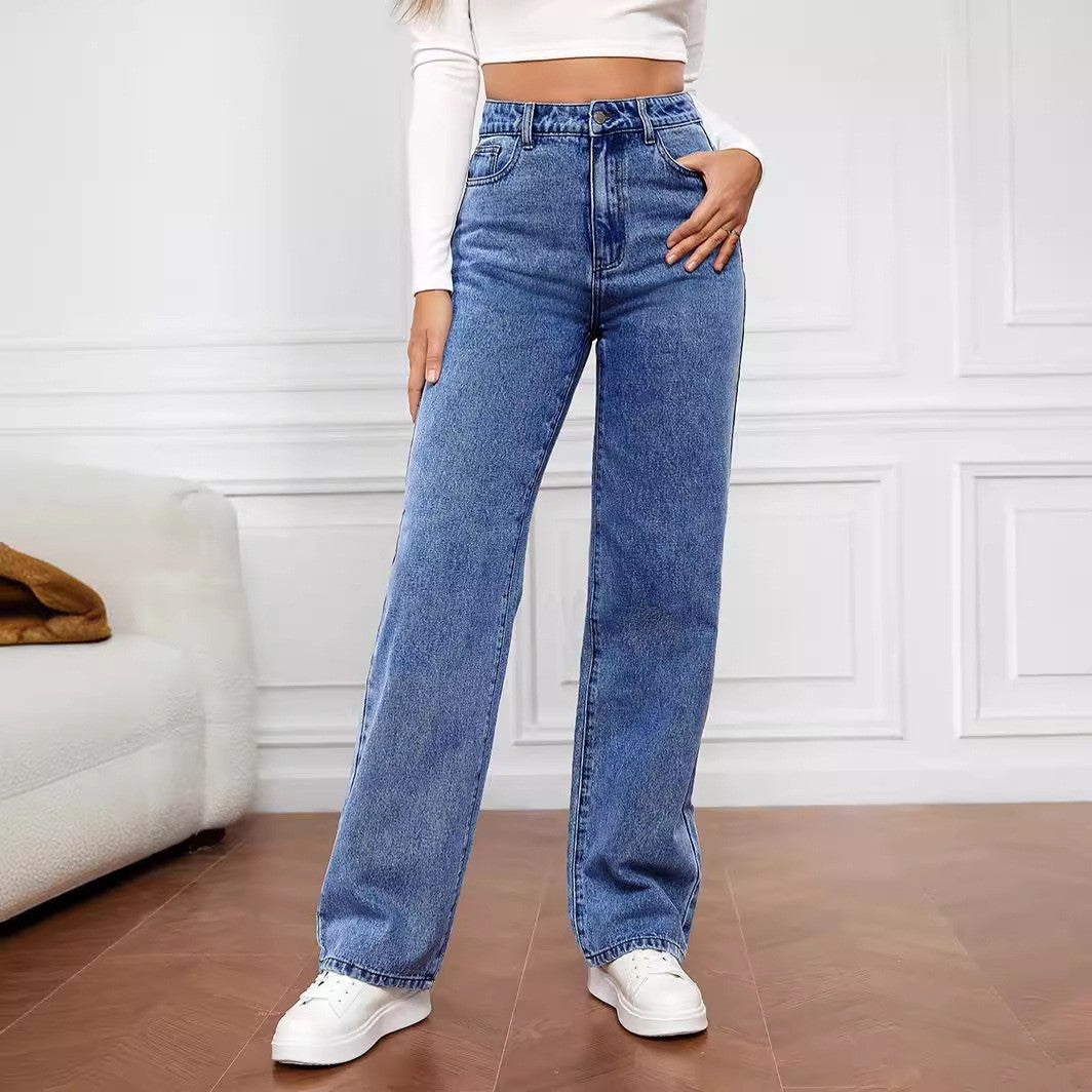 Women’s washed straight jeans – office to weekend styling
