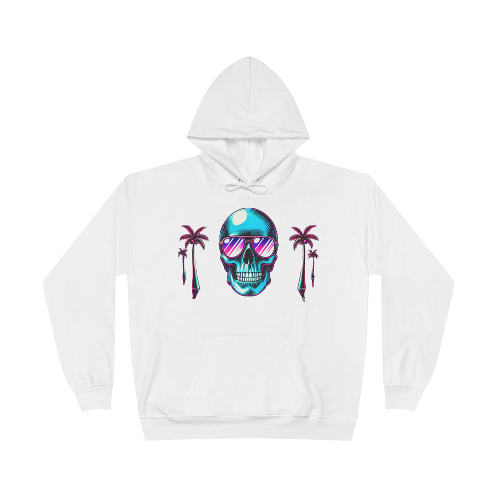 Bold tropical skull unisex hoodie for statement streetwear

