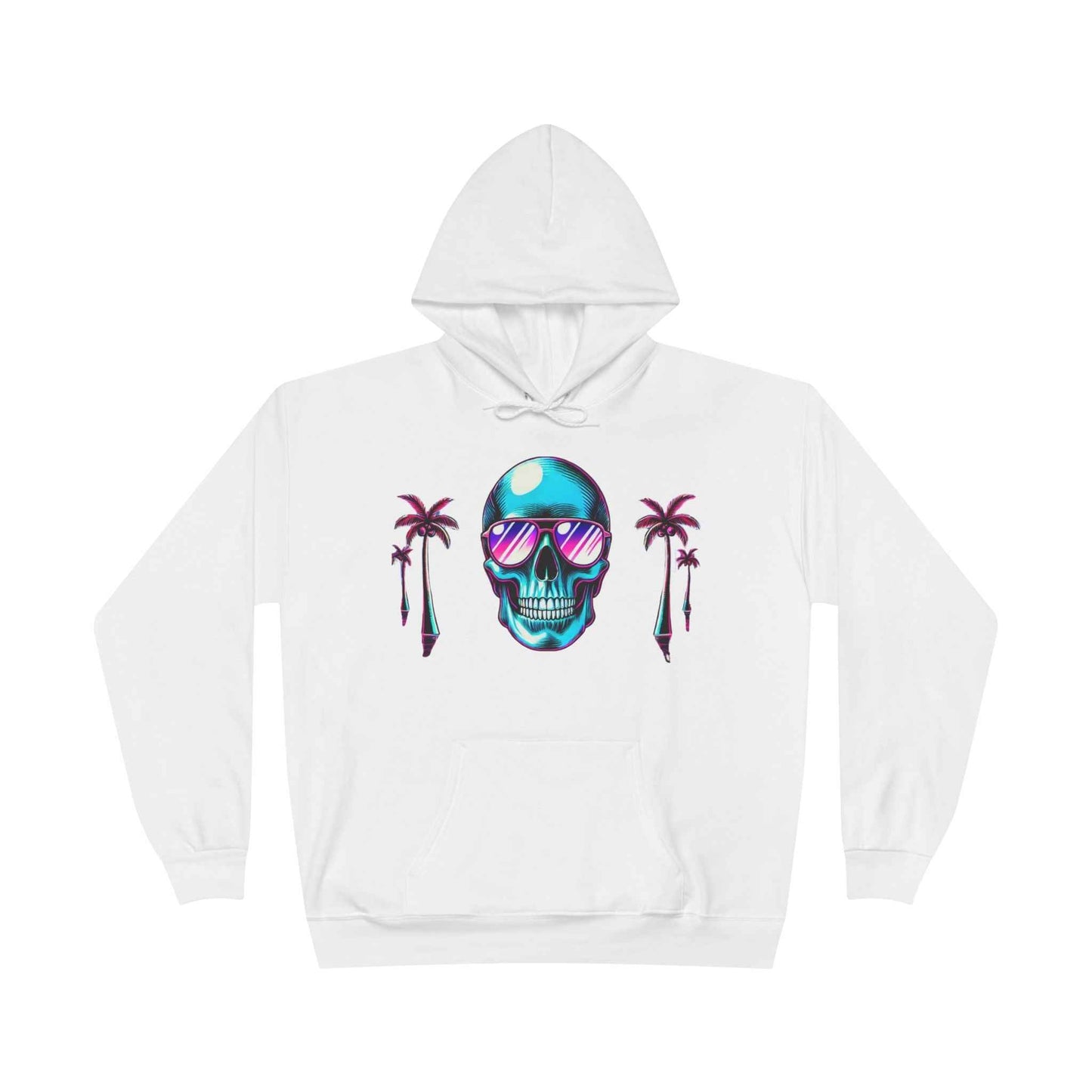 Tropical Skull Unisex Eco Hoodie - Bold & Sustainable Style