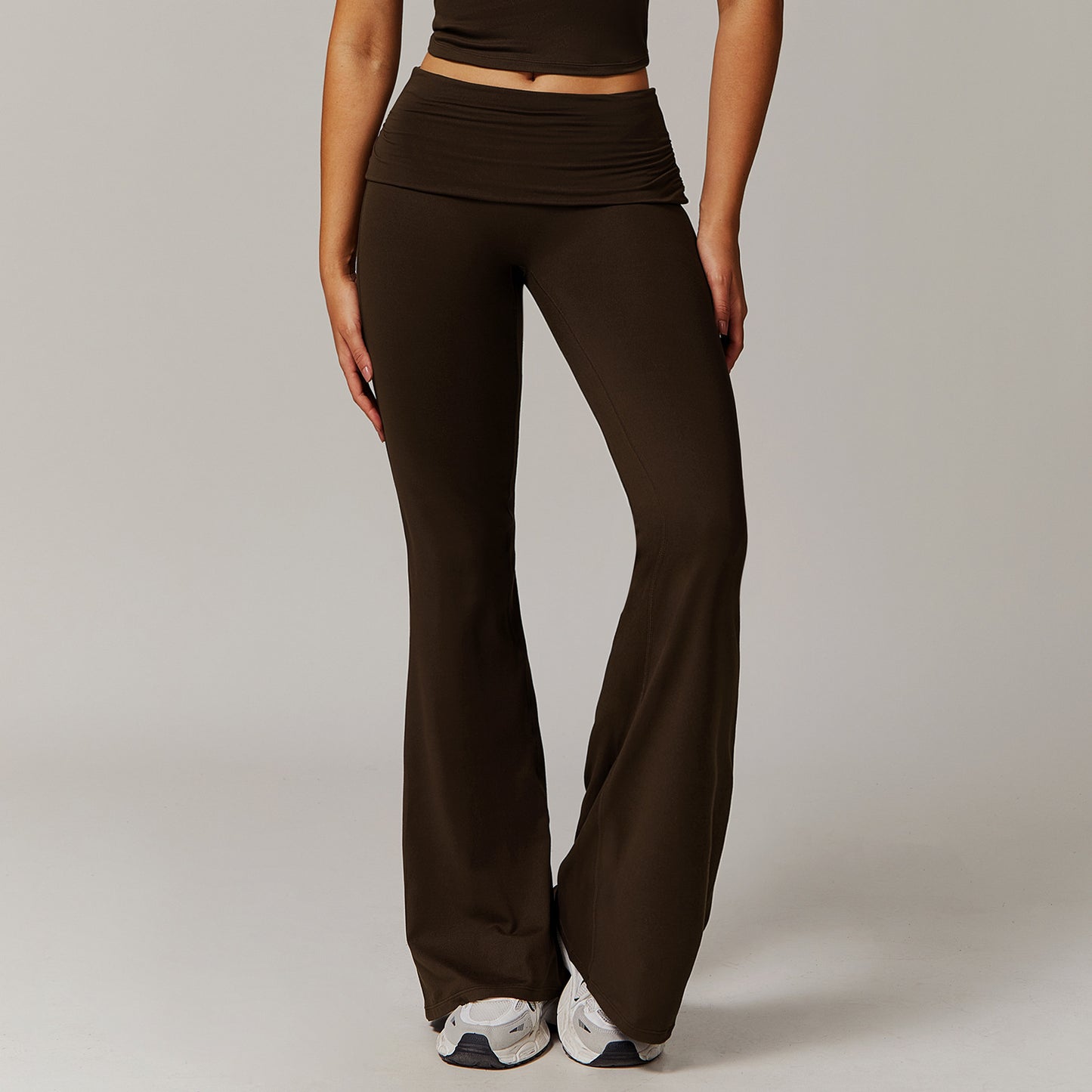 Yoga bell-bottom pants – breathable brushed performance