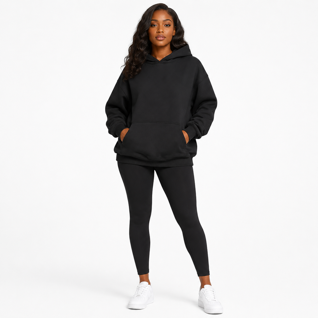 Women's Oversized Hoodie with Pockets - Casual Pullover