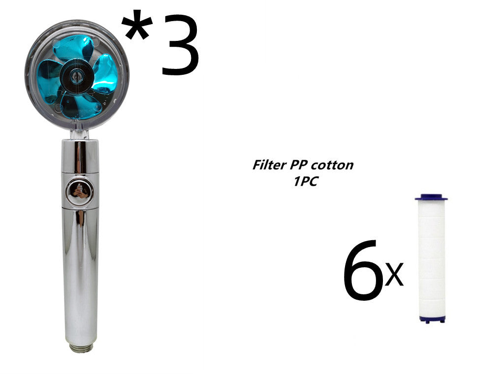 Propeller Driven Shower Head – Turbo Pressure, Save