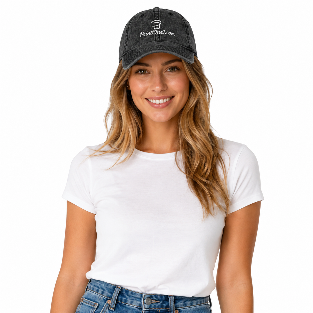 Summer outing baseball hat with breathable cotton twill, low profile fit, washed finish, and comfortable all day wear appeal.