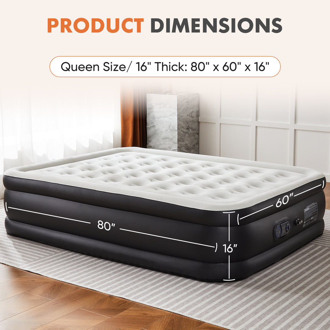 18 inch inflatable mattress air bed reinforced PVC side wall detail showing durability and structure