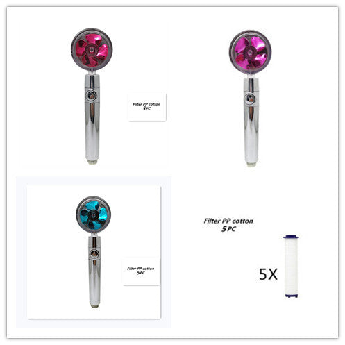 Propeller Driven Shower Head – Turbo Pressure, Save
