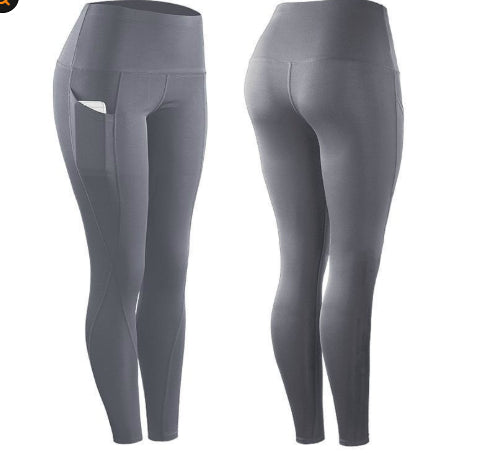 Compression Fitness Leggings Women High Waist Pocket