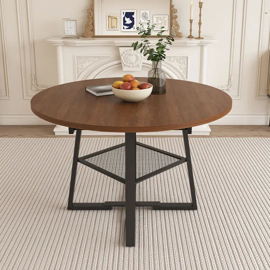 Walnut dining table thickened tabletop premium finish close view