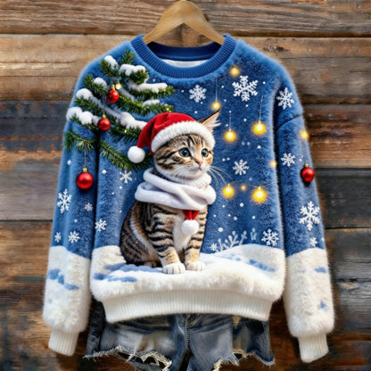 Women's Flannel Hoodie - Cozy 3D Christmas Pullover Top