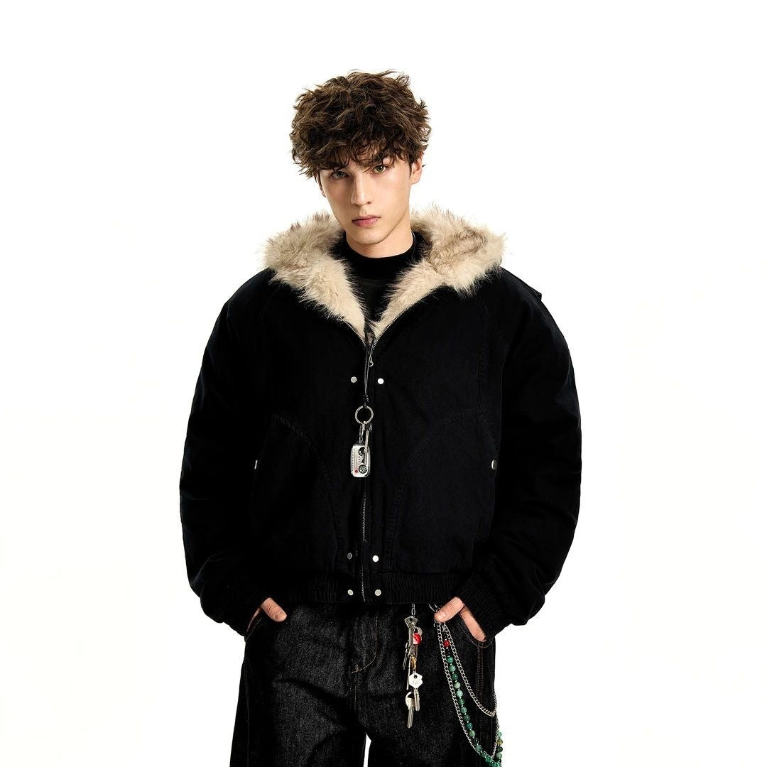 Unisex Hooded Furry Coat – Ultra-Warm Street Style