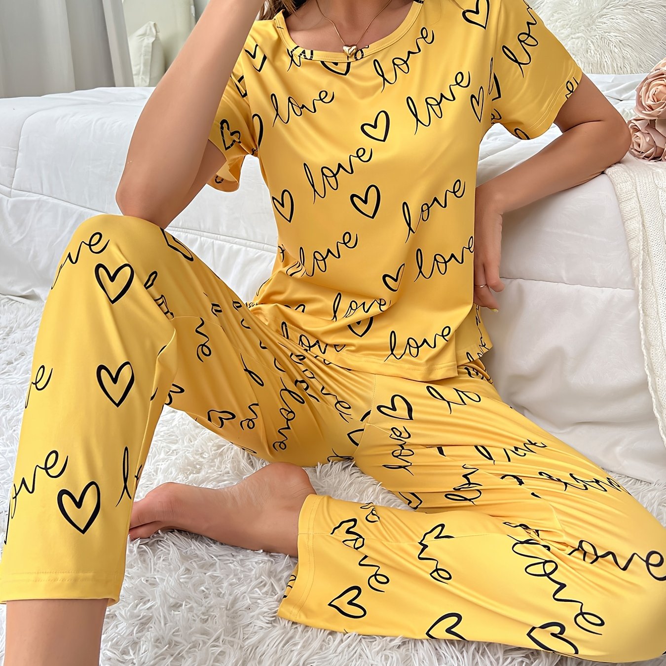 Alphabet Print Pajama Set – Soft All Season Comfort