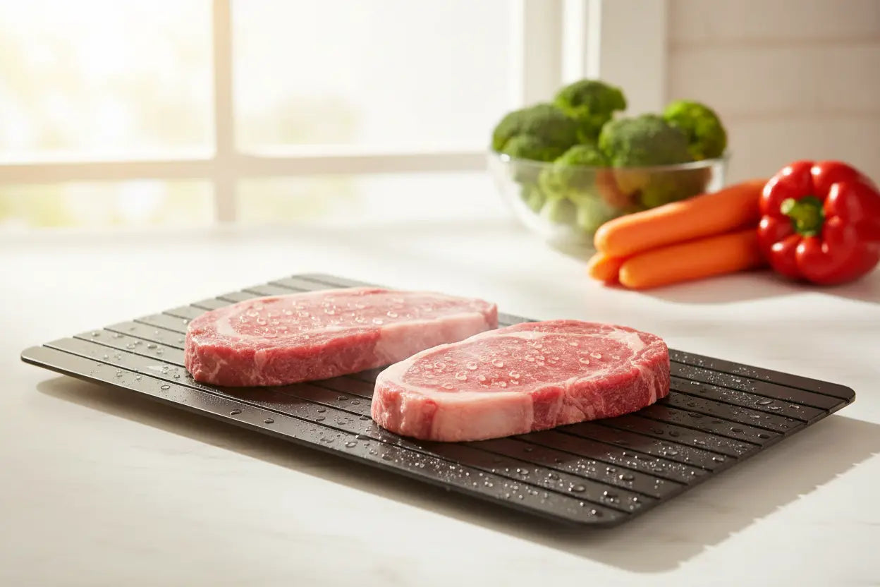 aluminum thaw plate defrosting frozen meat naturally indoors