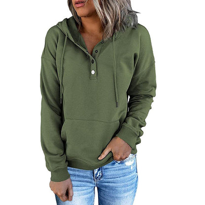 Women’s Hooded Sweatshirt – Loose Fit, Pockets