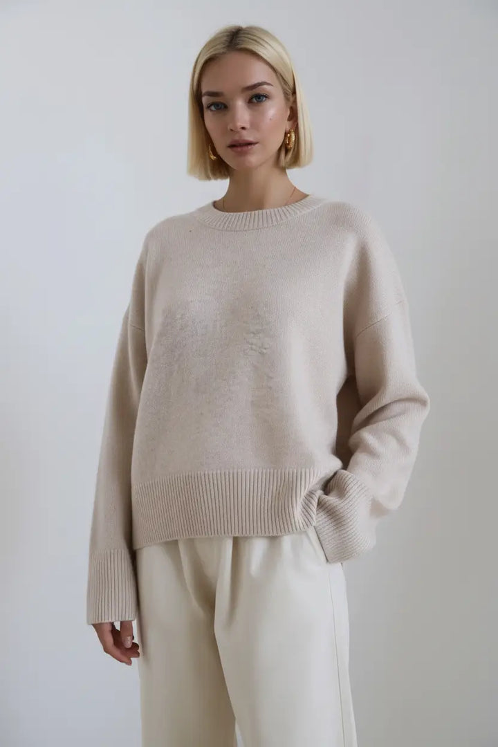 wool knitted pullover sweater minimalist casual winter layering piece