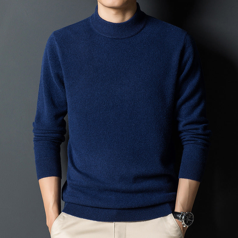 men’s long sleeve mock neck top minimal luxury style