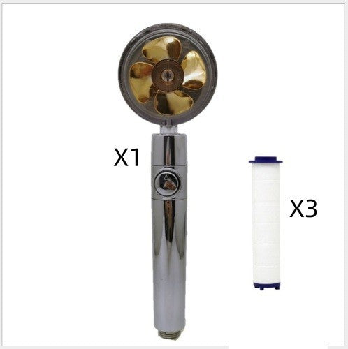 Propeller Driven Shower Head – Turbo Pressure, Save