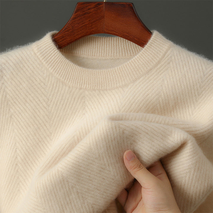 Men's Wool Sweater - Pure Wool Warmth Refined Fit Luxe!
