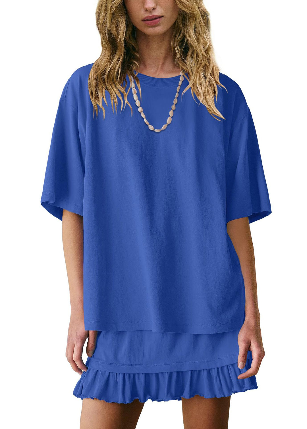Women’s Casual Two Piece Skirt Set Short Sleeve Styles!