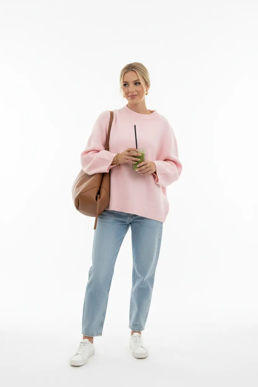 wool knitted pullover sweater elegant casual everyday wardrobe staple