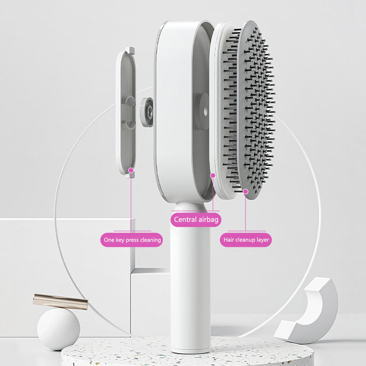 Self Cleaning Hair Brush – Detangle &amp; Shine