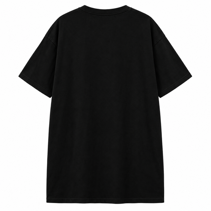 ballerina graphic tee black oversized T-shirt dress back view