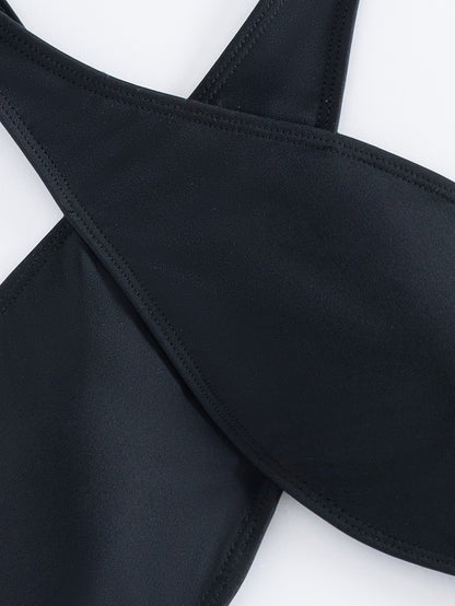 European style one piece bikini tight fit women swim fashion
