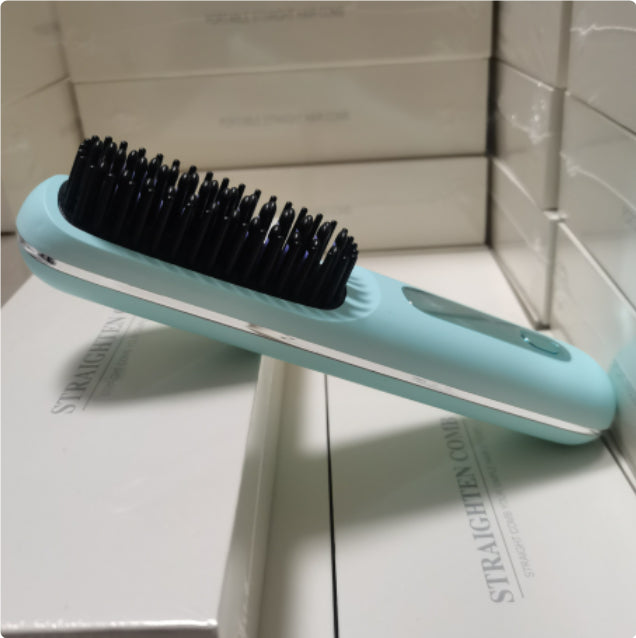 Cordless Hair Straightener Brush Fast Heat Styling Pro