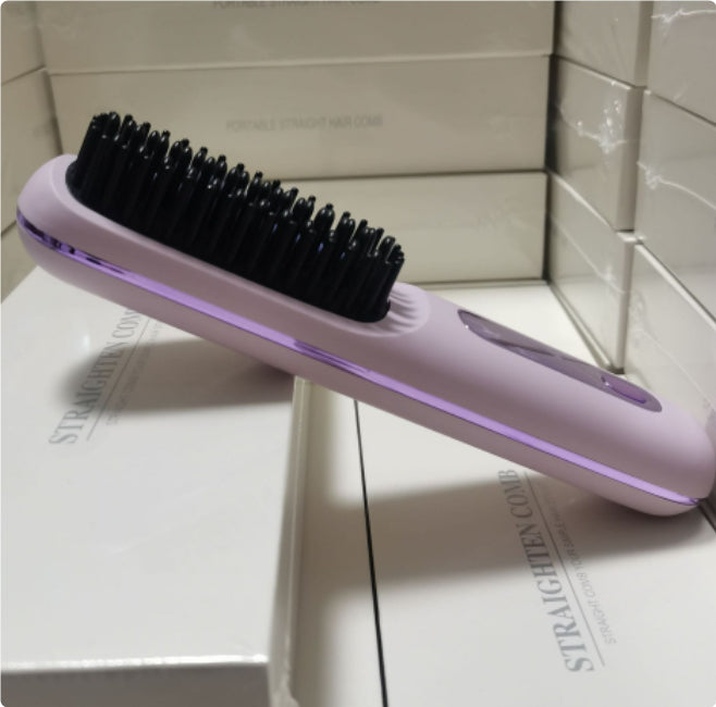 Cordless Hair Straightener Brush Fast Heat Styling Pro
