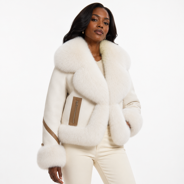 Women's Faux Fur Coat with Tailored Autumn Winter Style