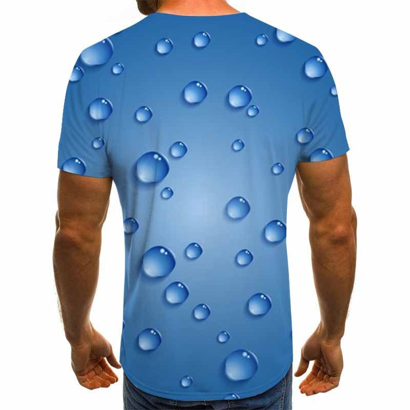3D Raindrop T-Shirt for Men – Bold Print Streetwear Tee