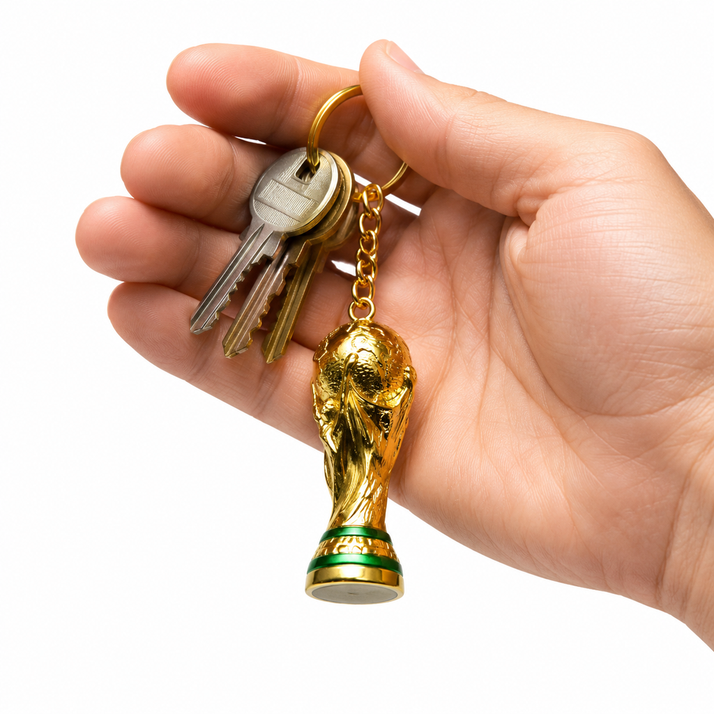 World Cup Keychain Trophy Gift 2026 Soccer Fan Gear USA