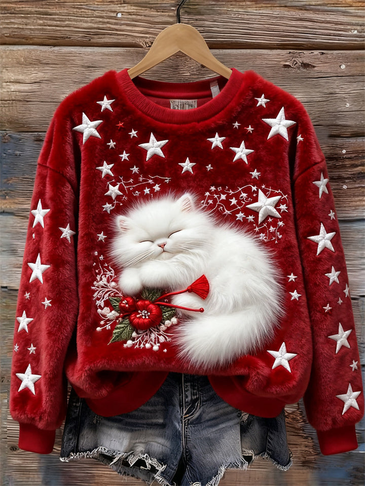 Christmas Sweatshirt Womens - 3D Flannel Cozy Gift Idea
