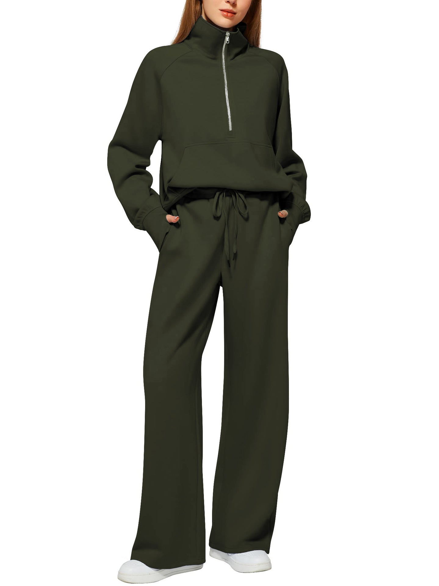 Women’s Half Zip Tracksuit Set for Effortless Comfort