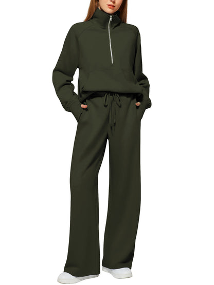 Women’s Half Zip Tracksuit Set for Effortless Comfort