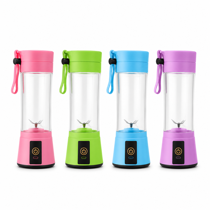Portable Blender Smoothie Cup, 380ml USB 6-Blade Travel