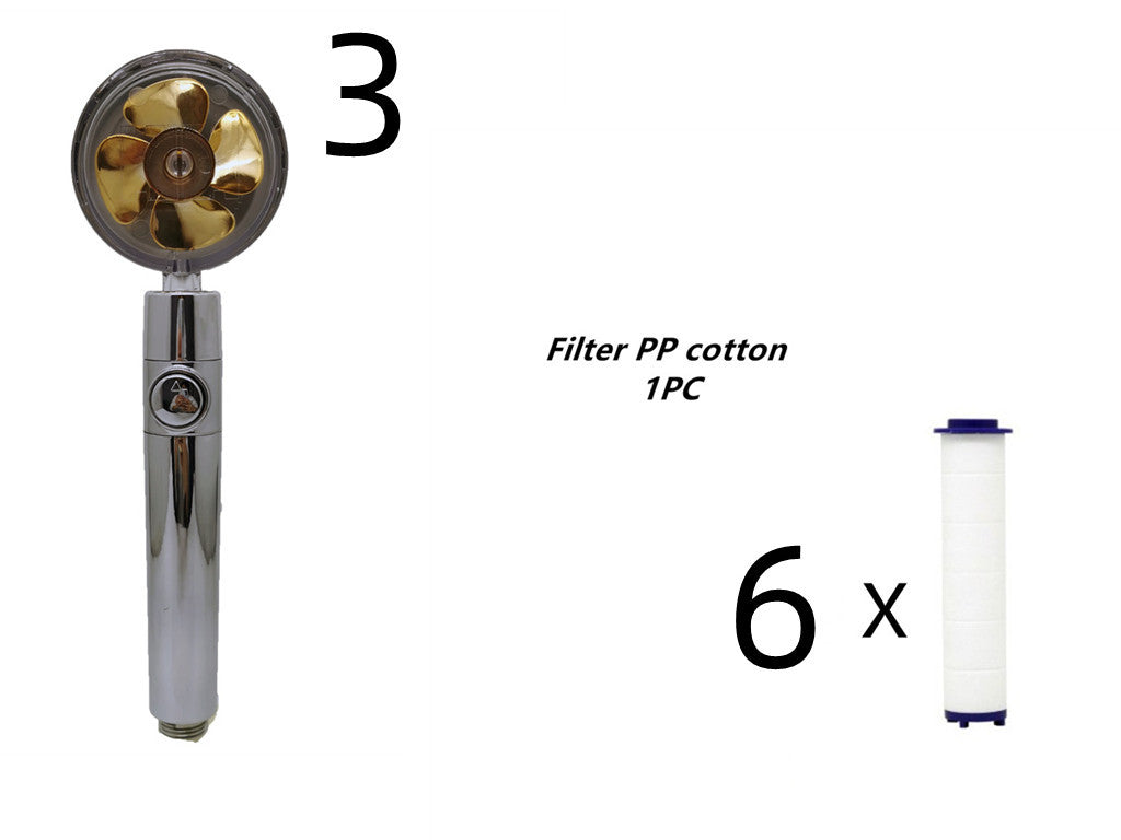 Propeller Driven Shower Head – Turbo Pressure, Save