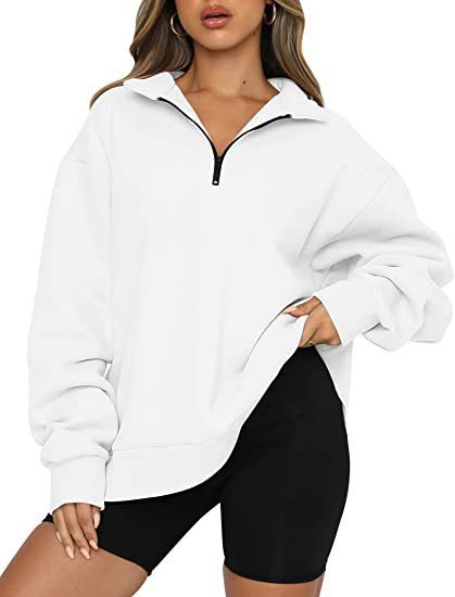 Women's Zip Collar Sweatshirt - Stylish & Lightweight Comfort - www.PrintOne1.com
