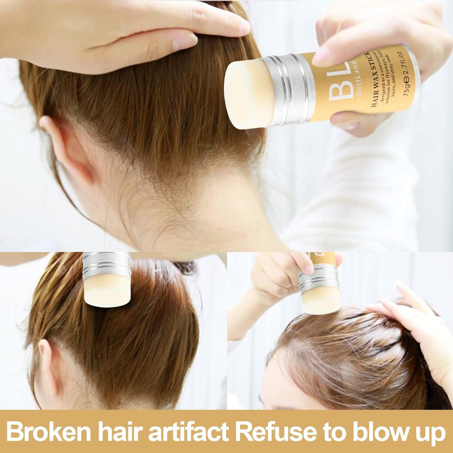 Non-greasy hair wax stick for sleek ponytail edges