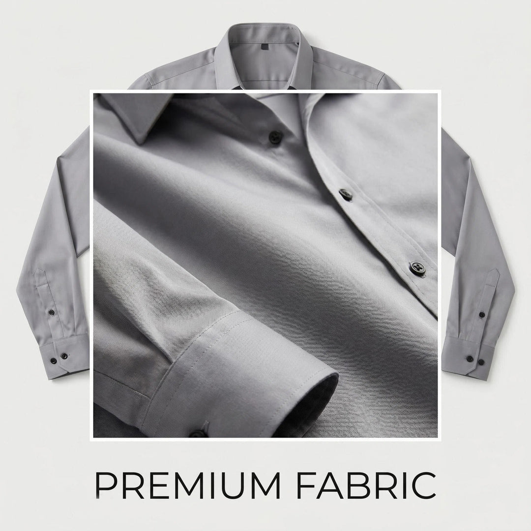 Mens Slim Fit Shirt Vintage Lapel Long Sleeve Plus Size