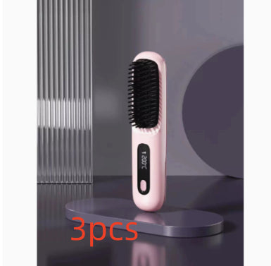 Cordless Hair Straightener Brush Fast Heat Styling Pro