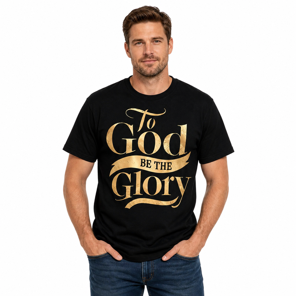 Unisex Christian T-shirt - Gold Faith Graphic Tee Style