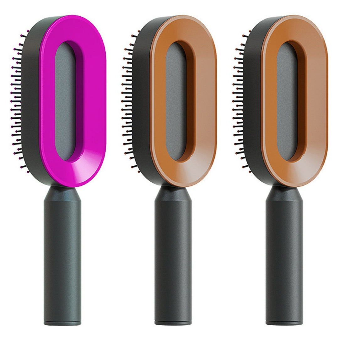 Self Cleaning Hair Brush – Detangle &amp; Shine